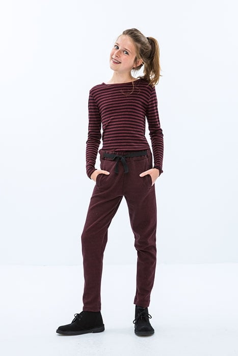 GIRLS JETTE PANT TWEED WINE 2