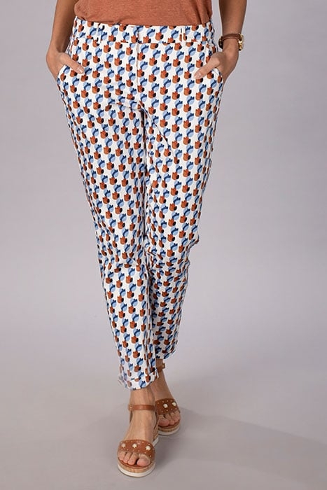 COTTON PANTS WITH PLEATS RED 1