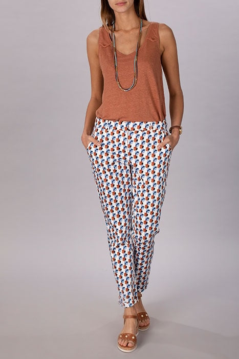 COTTON PANTS WITH PLEATS RED 3