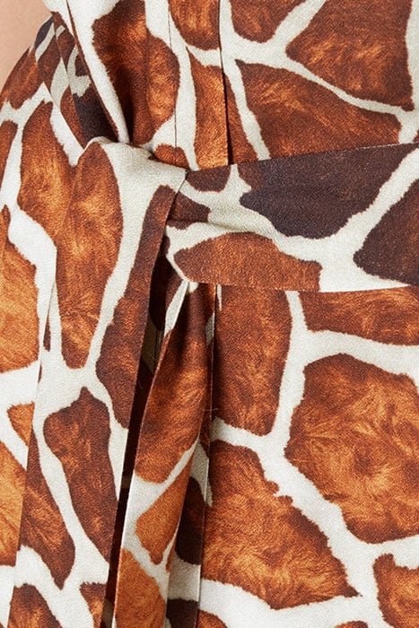 DRESS WITH POLOCOLLAR AND BELT BROWN 5