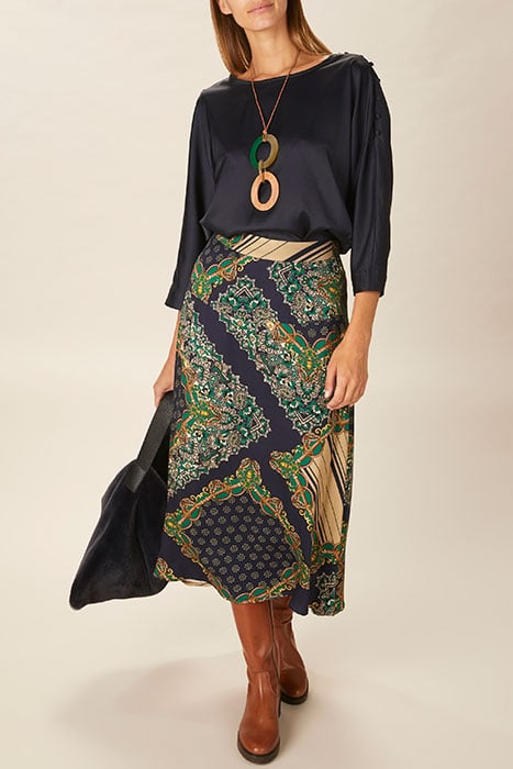 WIDE SKIRT YOKE BLUE 2