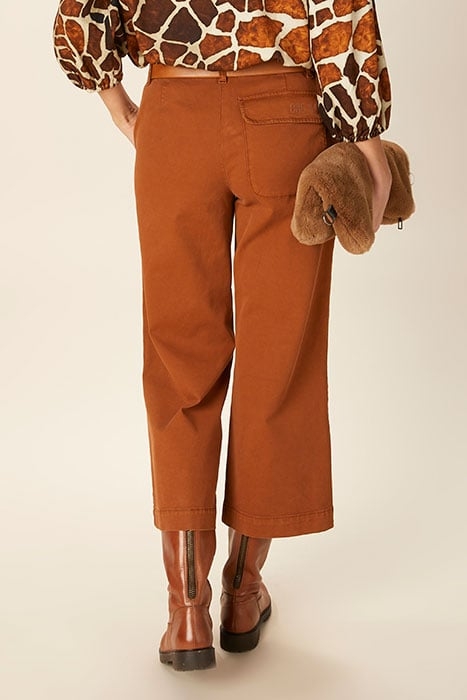 WIDE PANT BIG APLLIC BACK BROWN 3