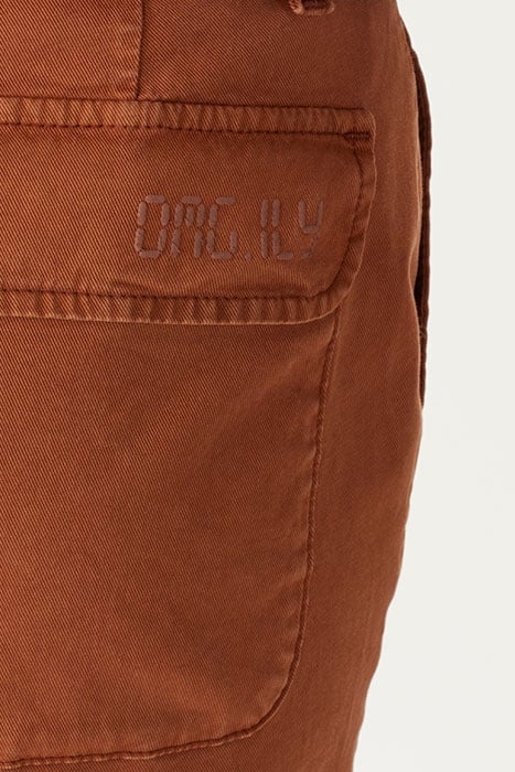 WIDE PANT BIG APLLIC BACK BROWN 6