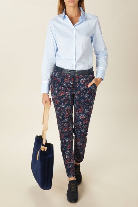 COTTON CHINO PANTS BLUE W90157 5