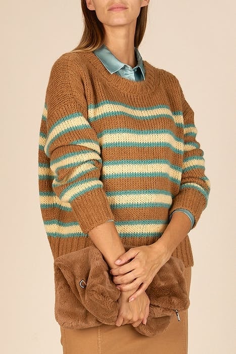 STRIPED PULLOVER BROWN CM 2