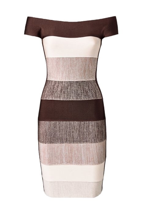 MARCIANO BY GUESS BLISSFUL OMBRE BANDAGE DRESS STRIPES ROSE 1