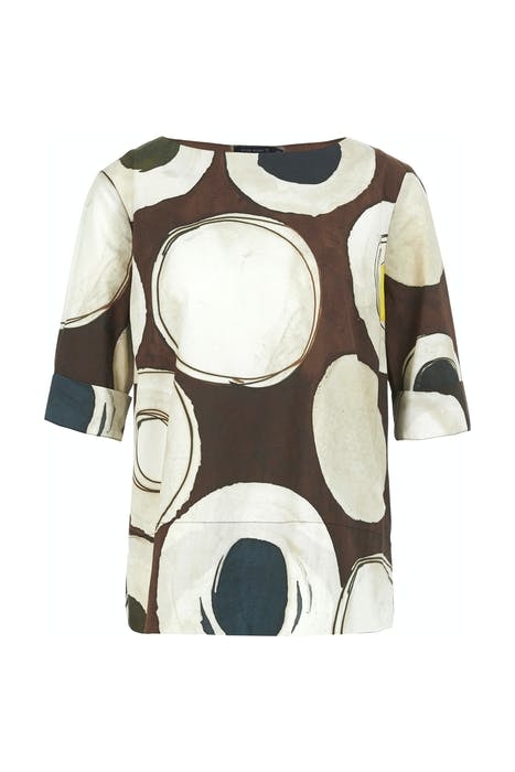 BACK PLEAT SHIRT BROWN 1