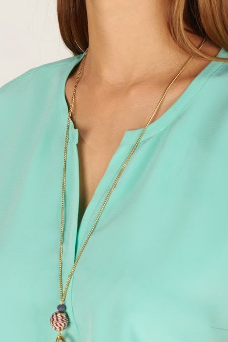 SHIRT VNECK TOP RUCHE ARMHOLE MINT 2