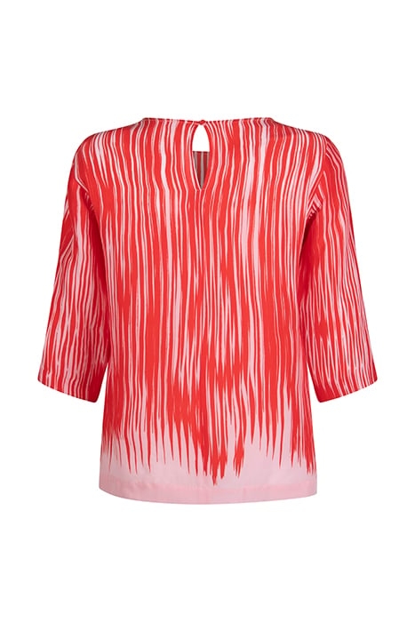 PRINTED DRAPEY TEE POPPY ABST 2