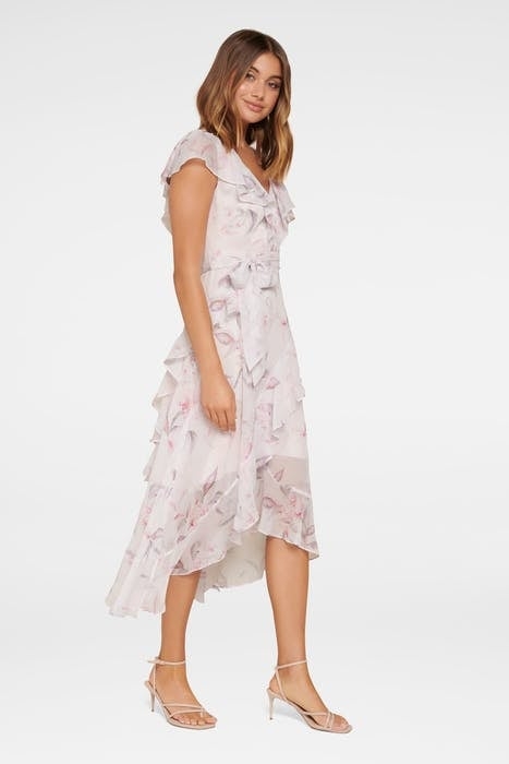 STEPHANIE RUFFLE MIDI DRESS GRANDE FLORA 4