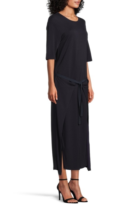 DOUBLE WRAP JERSEY DRESS NAVY 3