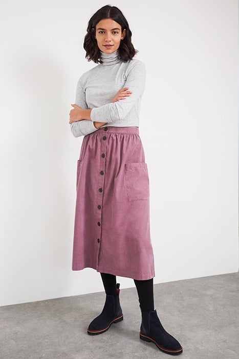 MARGARITA CORD SKIRT MID PINK 4