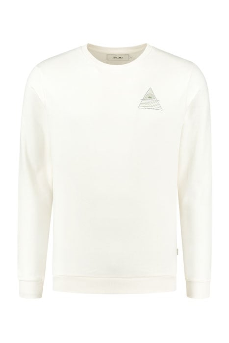 MEN SWEATER TRIANGLE CREME WHITE 1