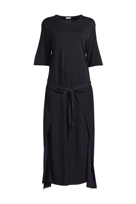 DOUBLE WRAP JERSEY DRESS NAVY 6