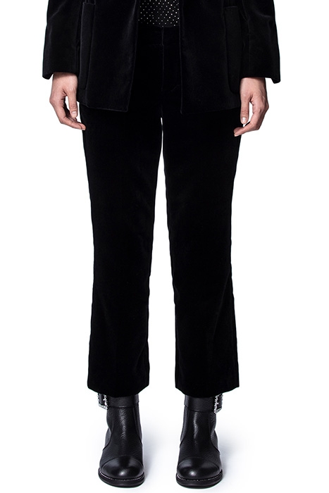 POSH VELVET PANTALON. NOIR 1
