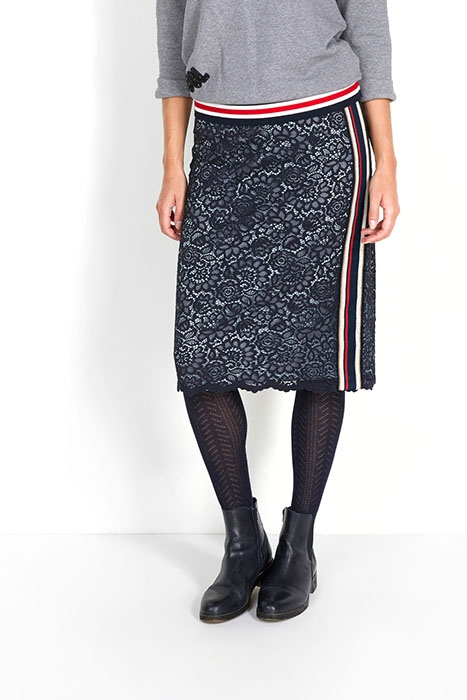 LACE SKIRT STRIPED TAPE SIDE BLUE 2