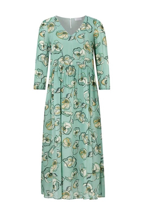 DRESS LONG PRINTED AQUA 1