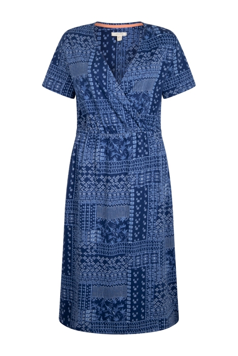 ANYWHERE FAIRTRADE DRESS BLUE PRINT 1