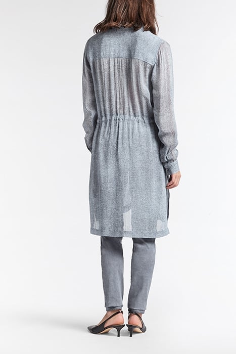 BLOUSE WOVEN LONG SLEEVES BLUE GREY 3