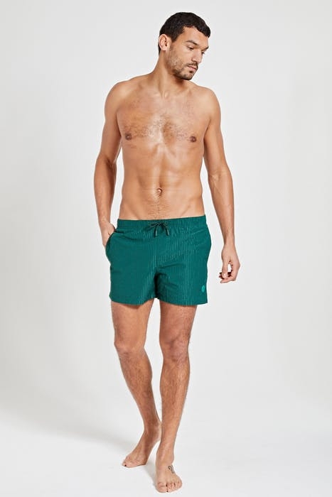 MEN SWIMSHORT SEERSUCKER PINE GREEN 2