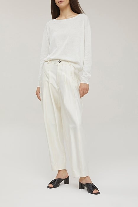 CREW LONG SLEEVE KNIT IVORY 1