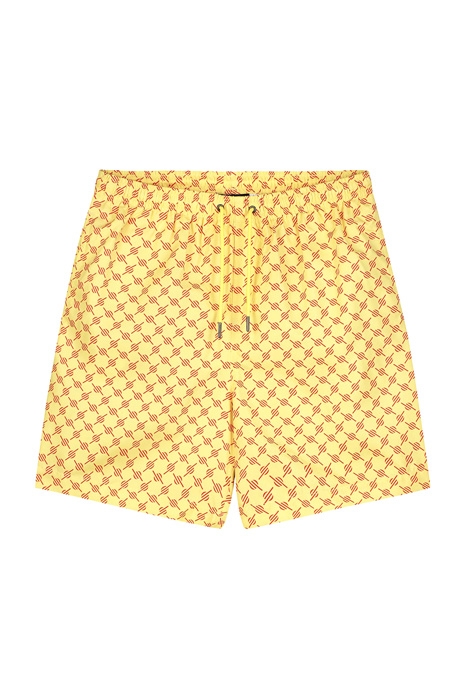 YELLOW RED MONOGRAM KALI SHORTS 3