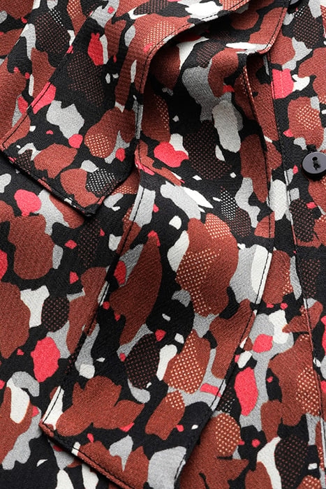 DRESS WOVEN LONG ON INDIAN SUMMER ON FULL CREPE COGNAC 4