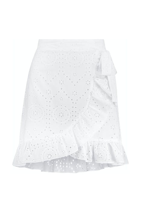 CAPE TOWN BRODERIE WRAP SKIRT BRIGHT WHITE 2