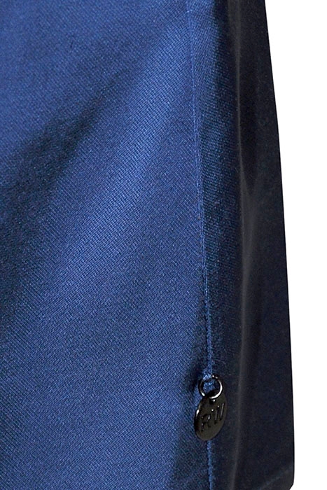 VISCOSE V-NECK TOP BLUE 2