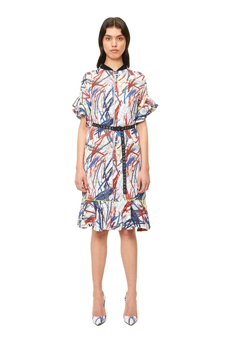 WOMEN'S VOLANT T-SHIRT DRESS BRUSH PRINT 1