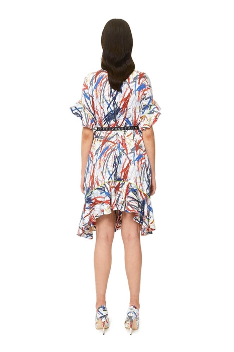 WOMEN'S VOLANT T-SHIRT DRESS BRUSH PRINT 2