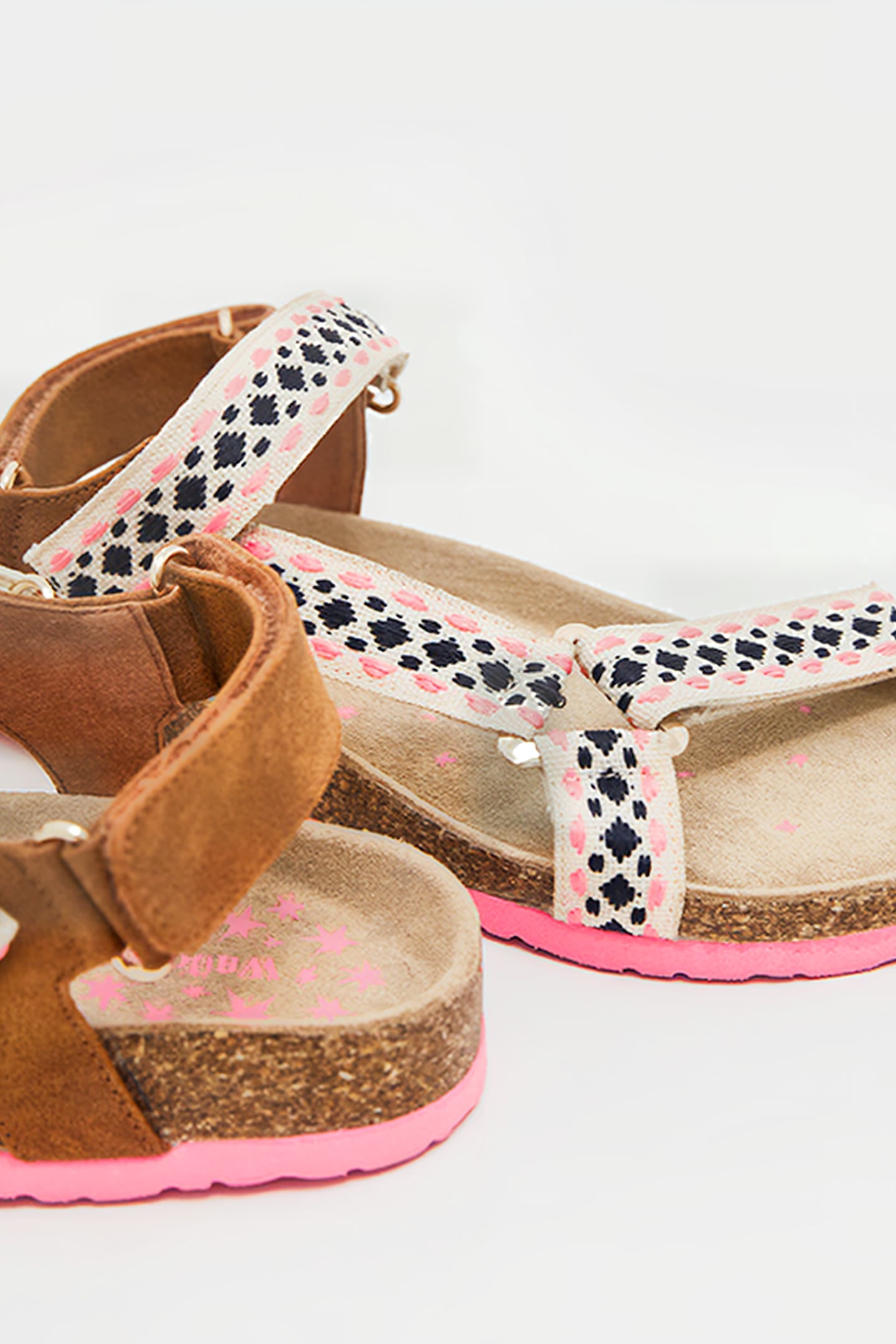 TREK FOOTBED SANDAL PINK MULTI 4