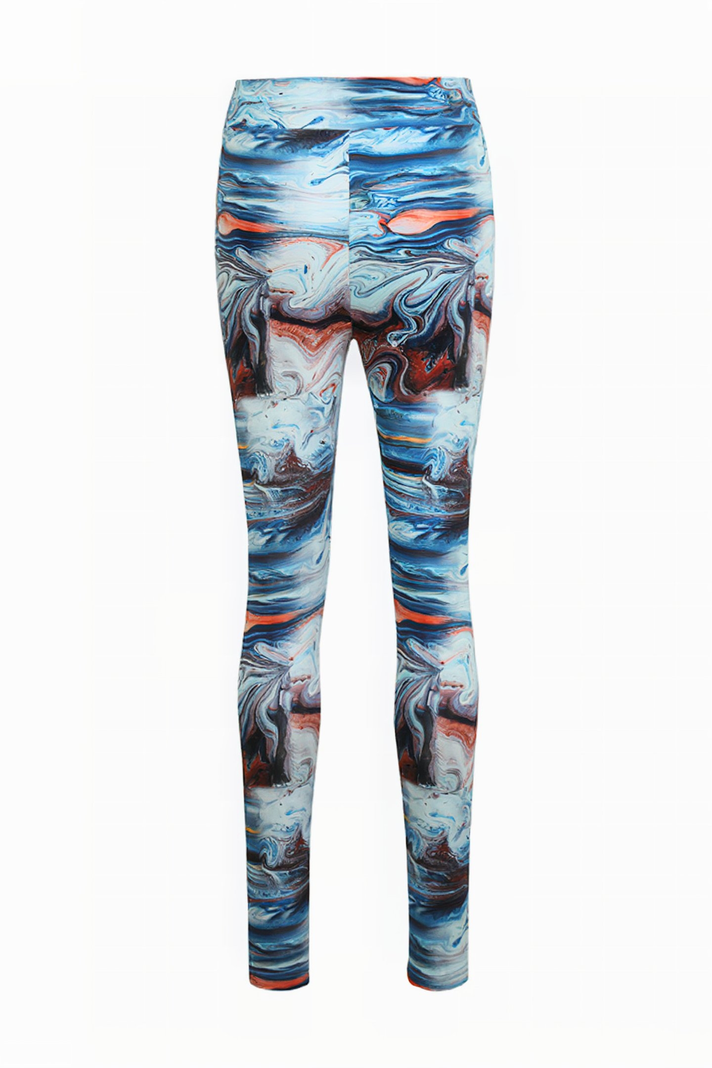 CAZIN AOP HIGH WAIST LEGGINGS BLUE ACRYLIC POURING AOP 2
