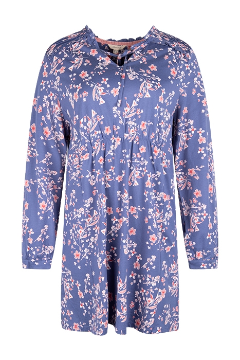 FRILL NECK JERSEY TUNIC BLUE MULTI 1