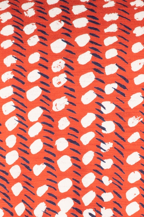 JENNA FAIRTRADE JERSEY DRESS CORAL MULTI 3