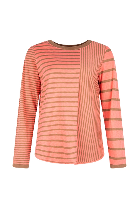 CASSIE CREW TEE CORAL MULTI 1
