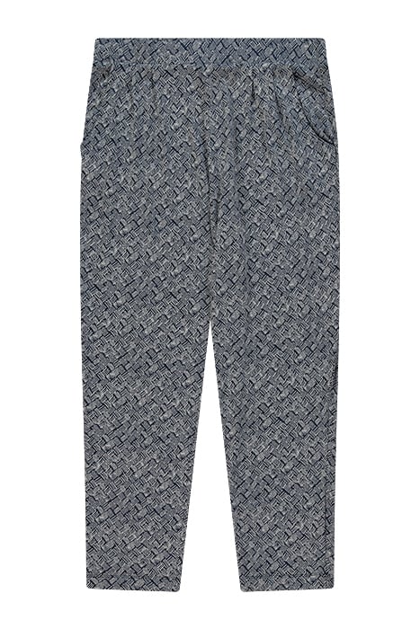 MAISON JERSEY PRINTED TROUSER NAVY PRINT 1