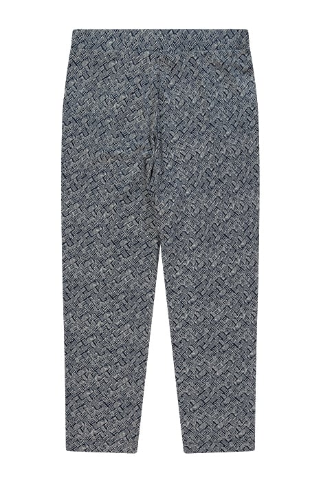 MAISON JERSEY PRINTED TROUSER NAVY PRINT 2