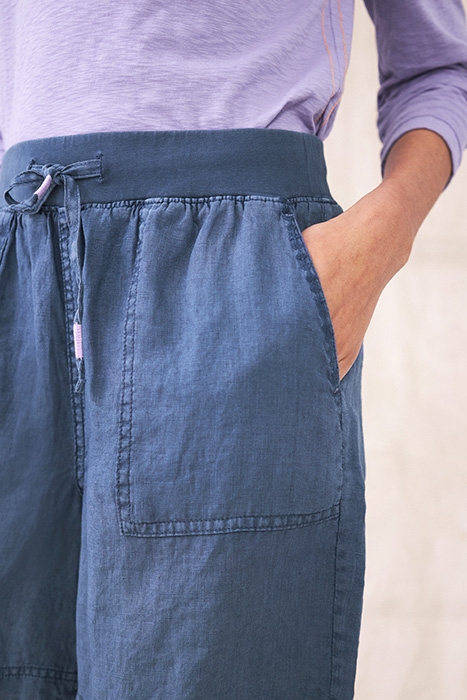 EFFIE LINEN SHORTS  BLUE 4