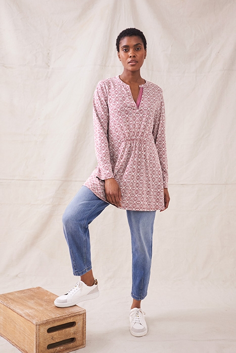 HALLIE JERSEY TUNIC PLUM MULTI 3