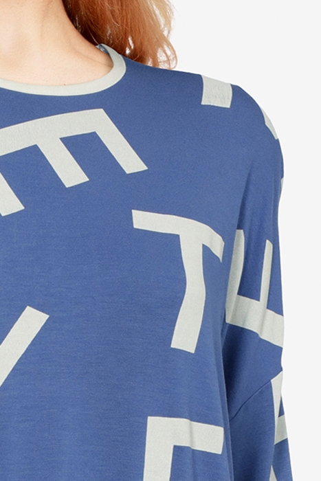 NW TOP T SHIRT KM BLUE PRINT 4