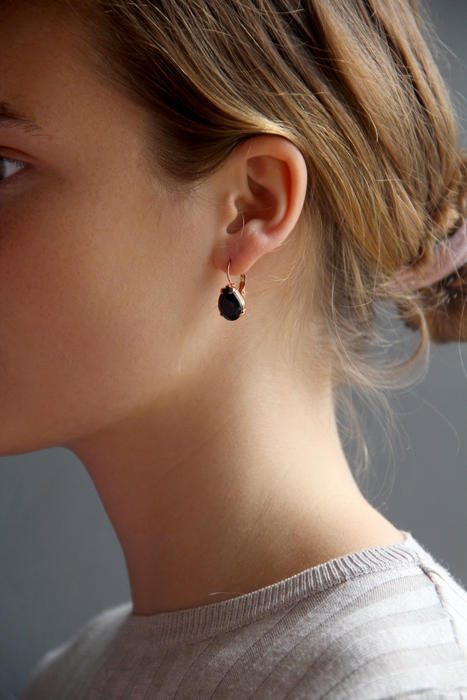 OTAZU LACRIMA JET BLACK EARRINGS BLACK 2