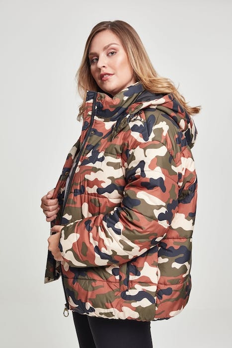 LADIES BOYFRIEND CAMO PUFFER JACKET RUSTYCAMO 6