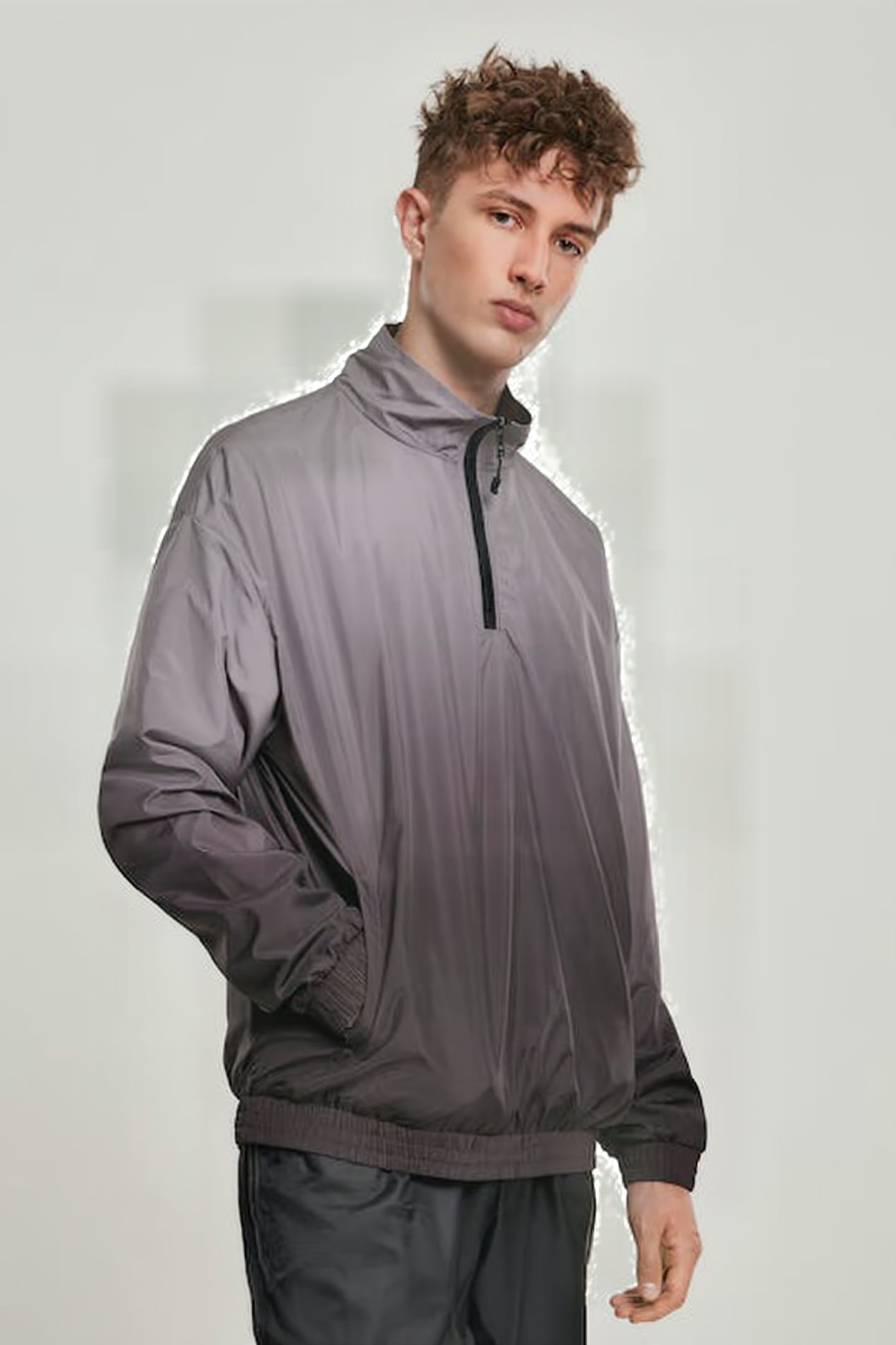 GRADIENT PULL OVER JACKET BLACK/GREY 2