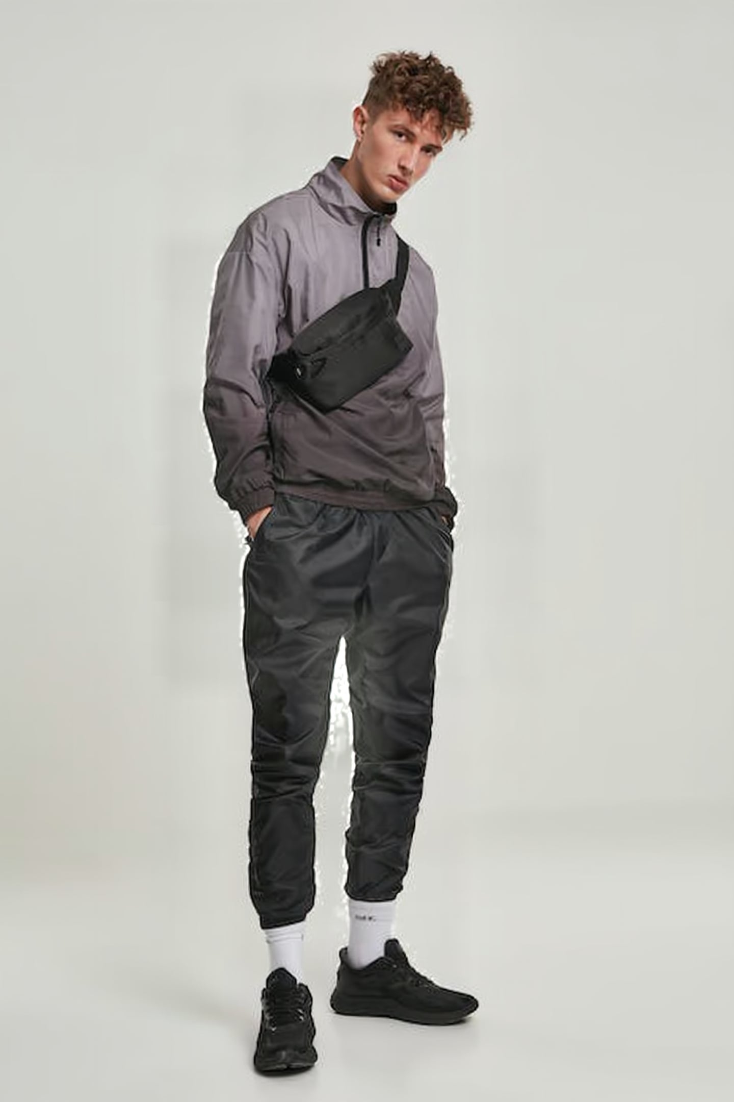 GRADIENT PULL OVER JACKET BLACK/GREY 4