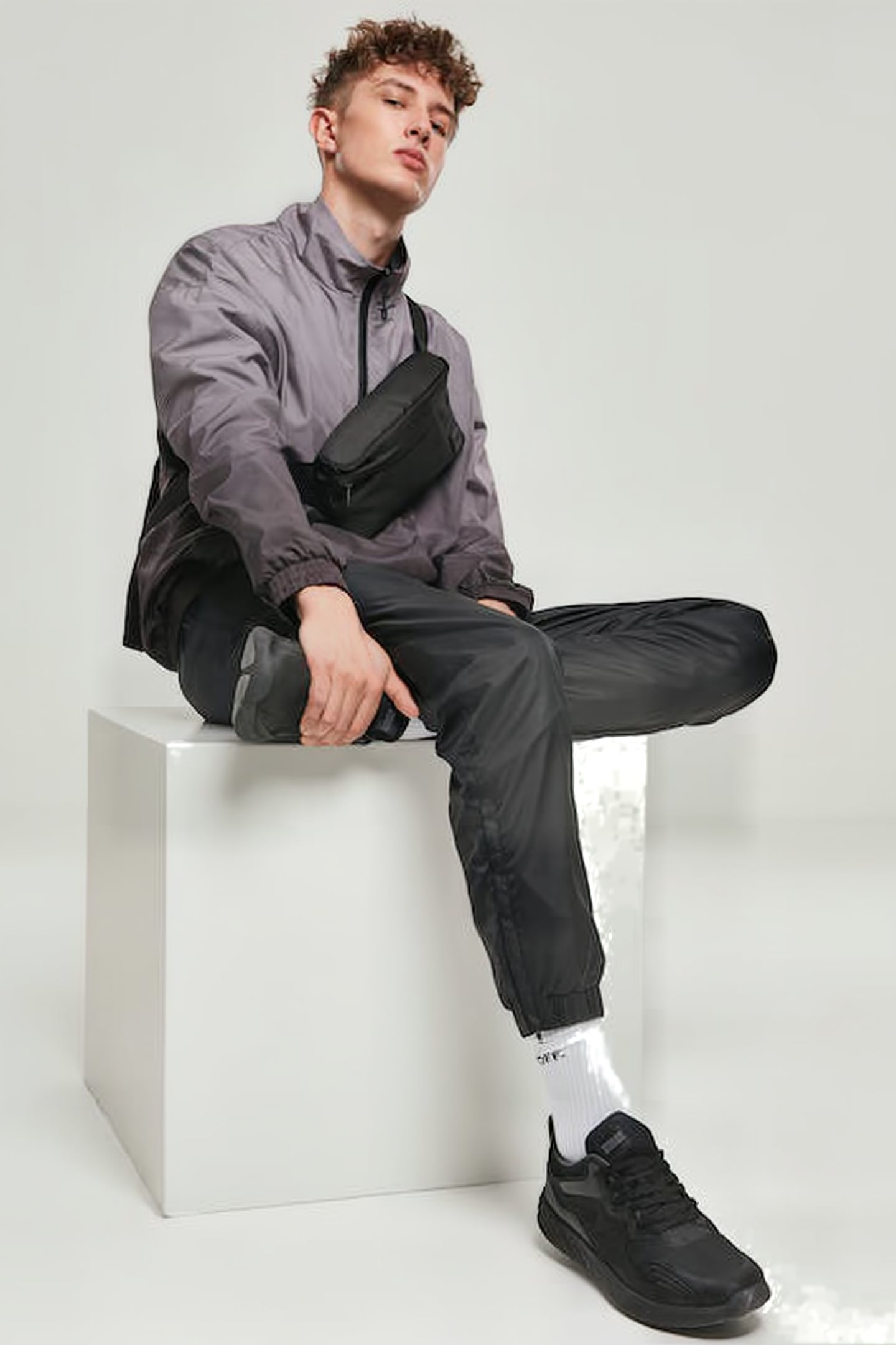 GRADIENT PULL OVER JACKET BLACK/GREY 5