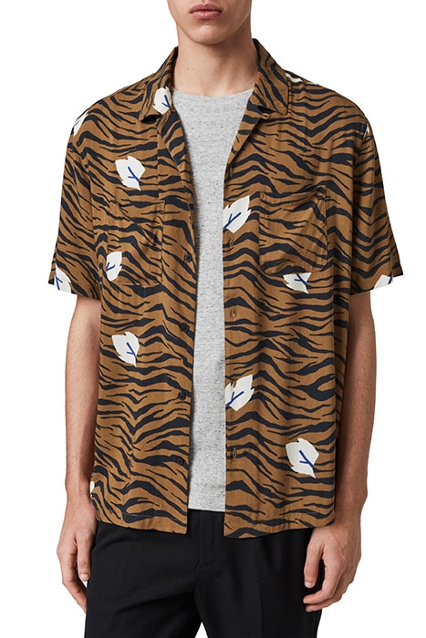 LAZARO SS SHIRT ORANGE/JET BLACK 2