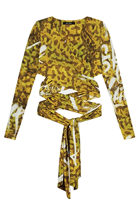 YELLOW GRAFFITI FROG LEENA TOP 1