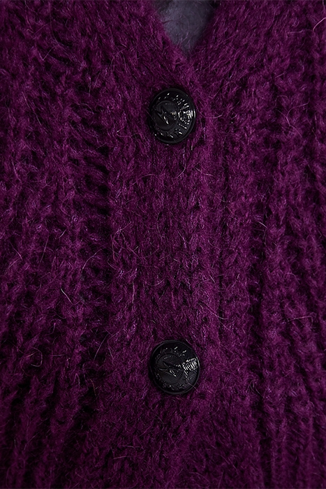 PURPLE FLUFFY KNIT CARDIGAN WITH MOHAIR 4