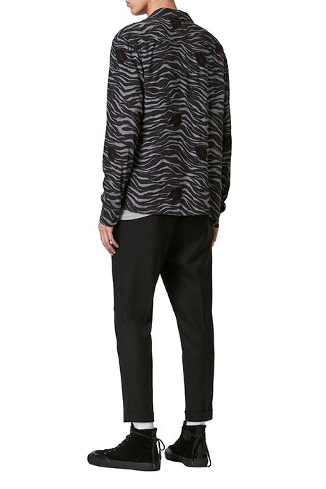 LAZARO LS SHIRT GREY/JET BLACK 4